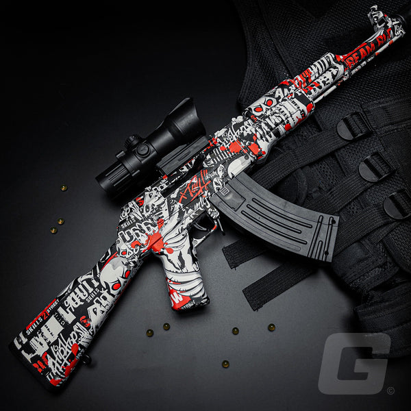 AK-47 Gel Blaster Rouge avec 11 000 Orbeez